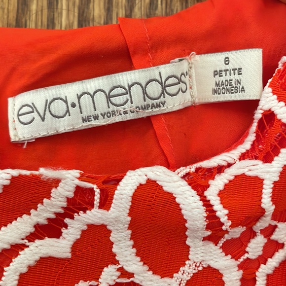 Eva Mendes New York & Co. orange lace dress - Picture 3 of 3